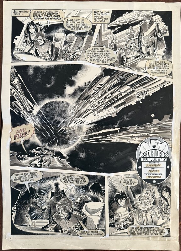 Jesús Redondo, Alan Hebden, Potter Jack, Starlord Issue 7 “Mind War” - Planche originale