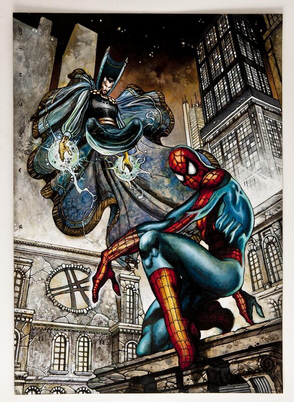 Simone Bianchi, Strange Encounter - published cover - Spiderman & doctor Strange - Original Cover