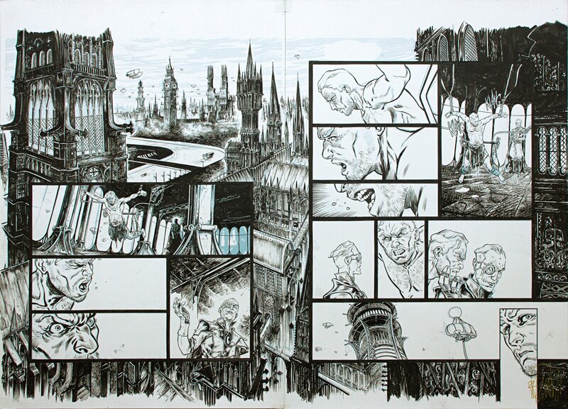 Benoit Dellac, Jérôme Le Gris, Hawkmoon - Le Joyau noir - Planche originale