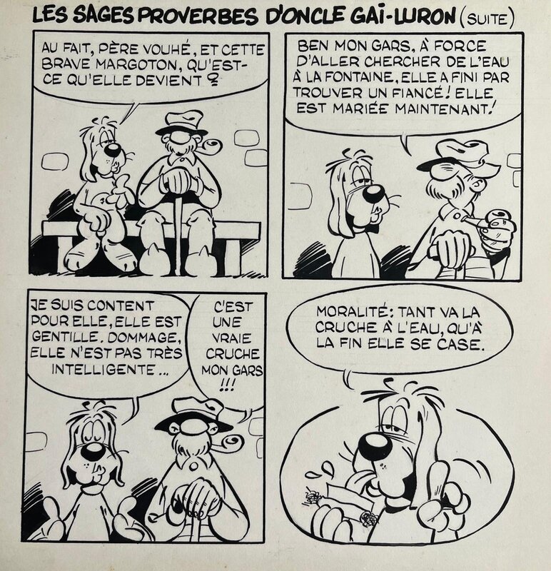 Gotlib, Henri Dufranne, Gotlib - Dufranne - Gag Gai-Luron - Pif Gai-Luron Poche N°2 - Planche originale