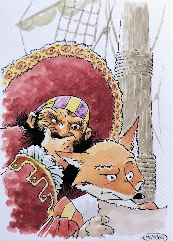 Jean-Luc Masbou, De Cape et de Crocs 1 - Illustration originale