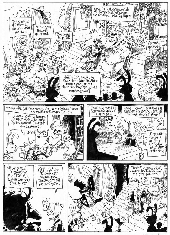Manu Larcenet, Joann Sfar, Lewis Trondheim, Donjon Parade - Le sage du ghetto - Planche originale