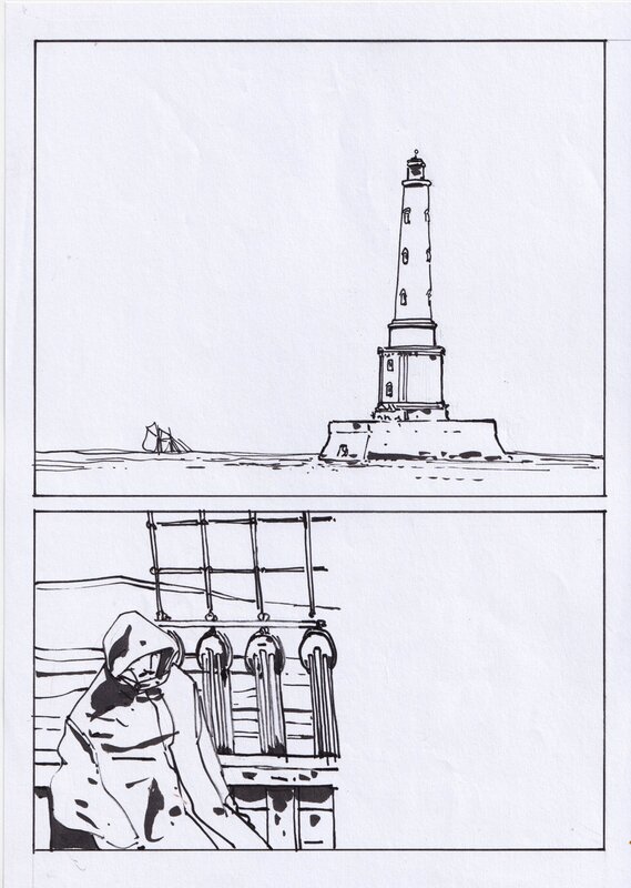 For sale - Bruno Le Floc'h, Paysage au chien rouge - Comic Strip