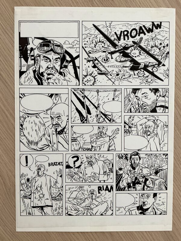 For sale - Frédéric Marniquet, Planche Originale Mystère en Byrmanie - Comic Strip