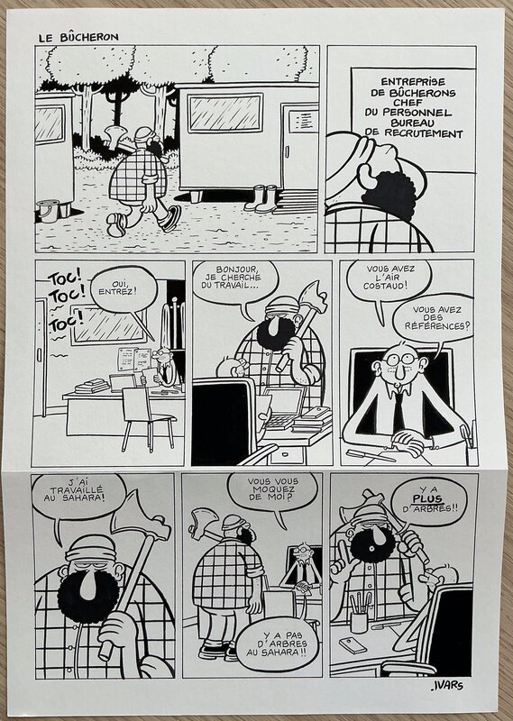 For sale - Planche Originale Ivars - Comic Strip