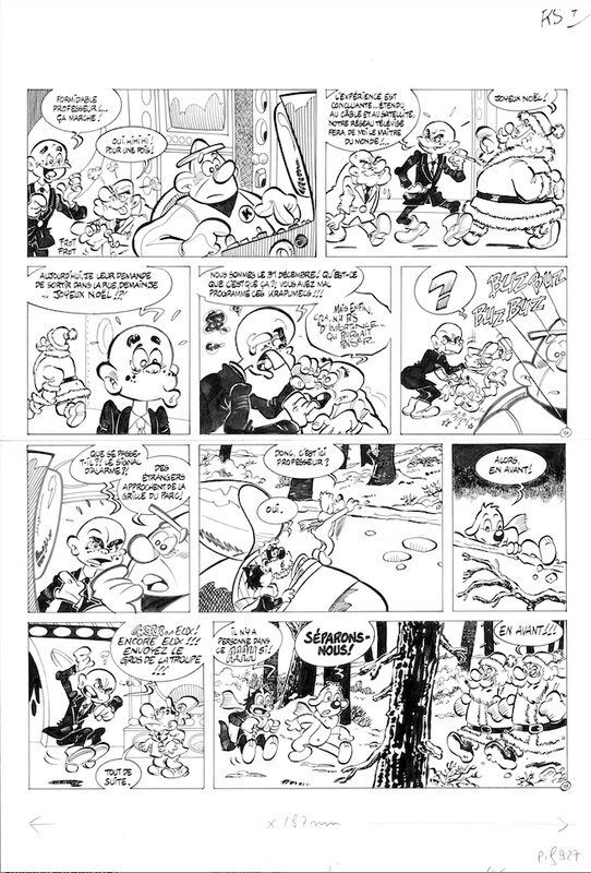 For sale - Planche originale Pif par Curd Ridel - Comic Strip