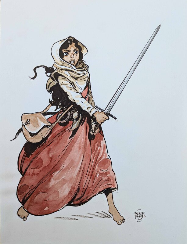 For sale - Chevalier Brayard by Francis Porcel - Original Illustration