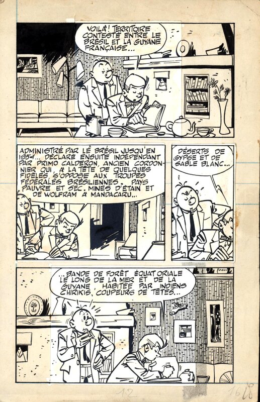 For sale - Maurice Tillieux, Turk, Tillieux : Gil Jourdan, Gag de Poche n° 53 planche 16 - Comic Strip