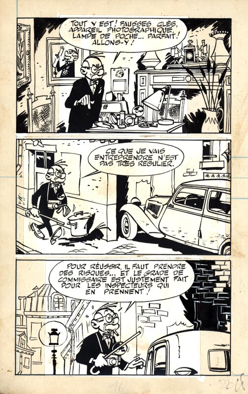 For sale - Maurice Tillieux, Turk, Tillieux : Gil Jourdan, Gag de Poche n° 53 planche 20 - Comic Strip