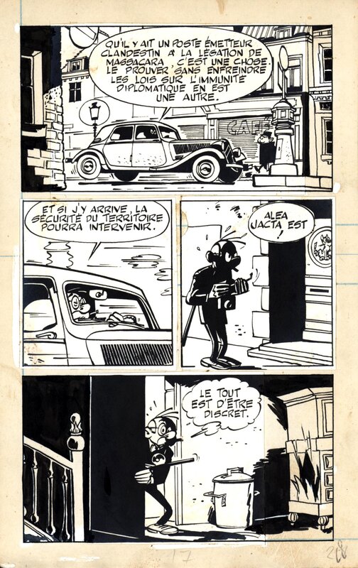 For sale - Maurice Tillieux, Turk, Tillieux : Gil Jourdan, Gag de Poche n° 53 planche 21 - Comic Strip