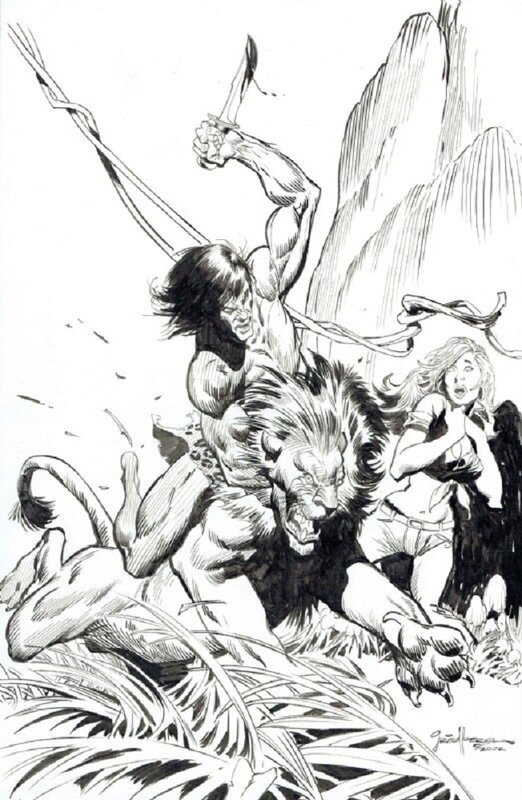 Tom Grindberg, Tarzan vs Jad Bal Ja - Original Illustration