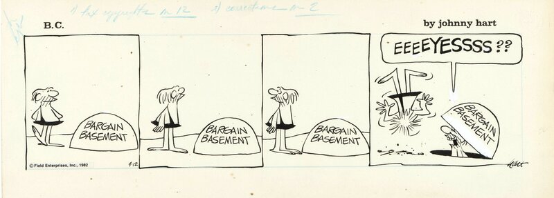 B.c. 1982 par Johnny Hart - Planche originale