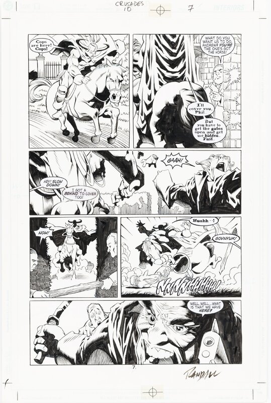 The Crusades #10 par Kelley Jones, Ron Randall - Illustration originale