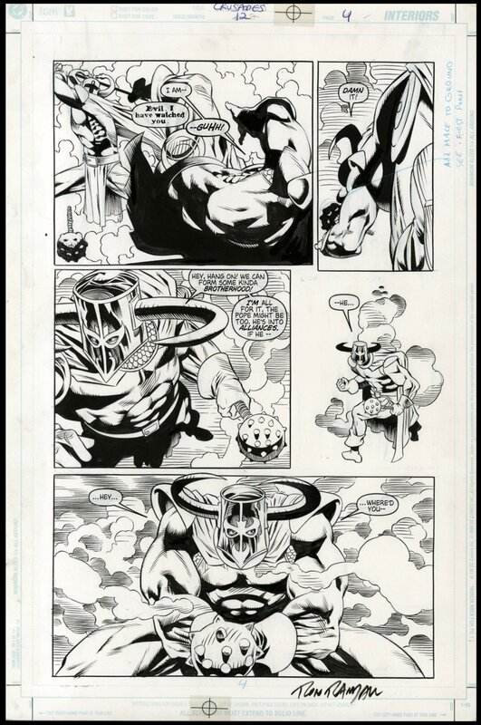 The crusades #12 par Kelley Jones - Illustration originale