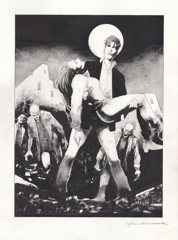 En vente - DYLAN DOG - MORGANA par Corrado Roi - Illustration originale