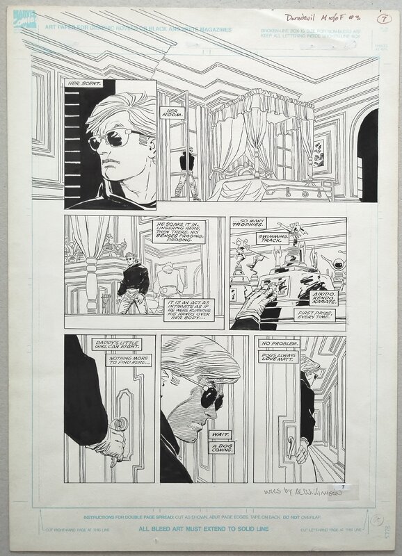 John Romita Jr., Al Williamson, Frank Miller, Daredevil the man without fear #3 - Original Illustration