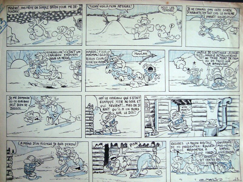 Claude Marin, Rouletabosse chez les esquimaux - Planche originale
