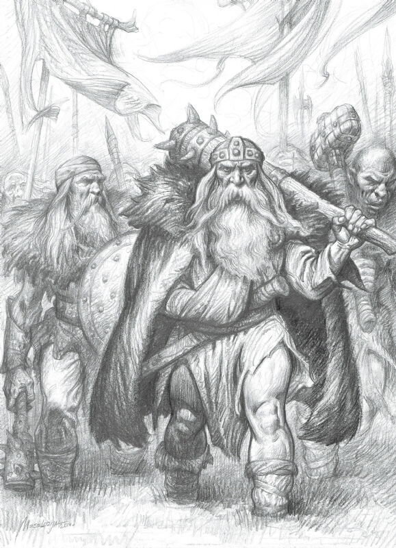 Petar Meseldžija, The Exodus of Giants - Illustration originale