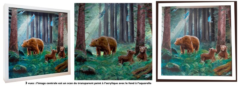 En vente - 3 ours par Marc Rouchairoles - Œuvre originale