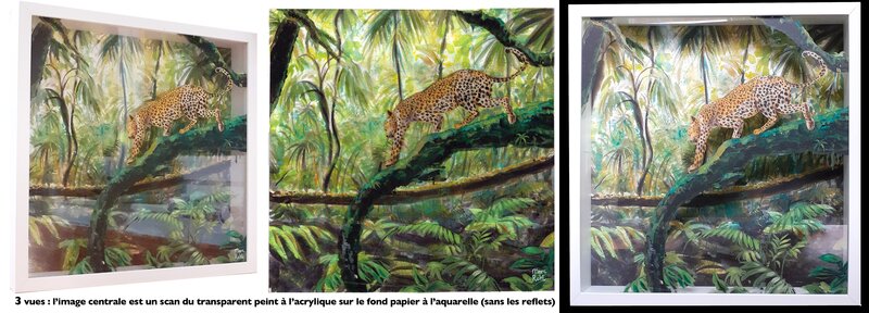 For sale - Marc Rouchairoles, La panthère sur la branche - Original art