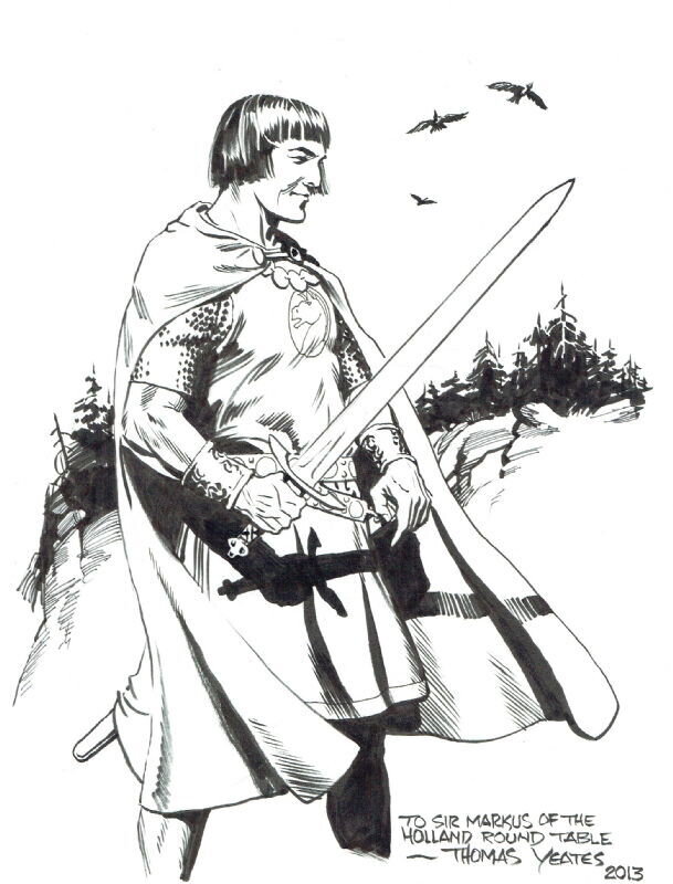 Prince Valiant par Thomas Yeates - Illustration originale