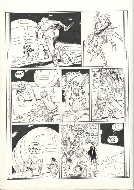 En vente - Robert Gigi, Claude Moliterni, ORION LE LAVEUR DE PLANETES - Planche originale