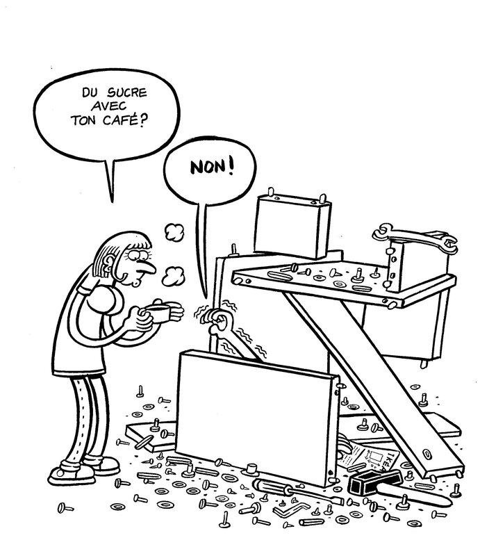 En vente - Du sucre? par Éric Ivars - Illustration originale
