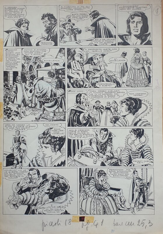 Capitan Coviello par Mario Uggeri, Mino Milani - Planche originale