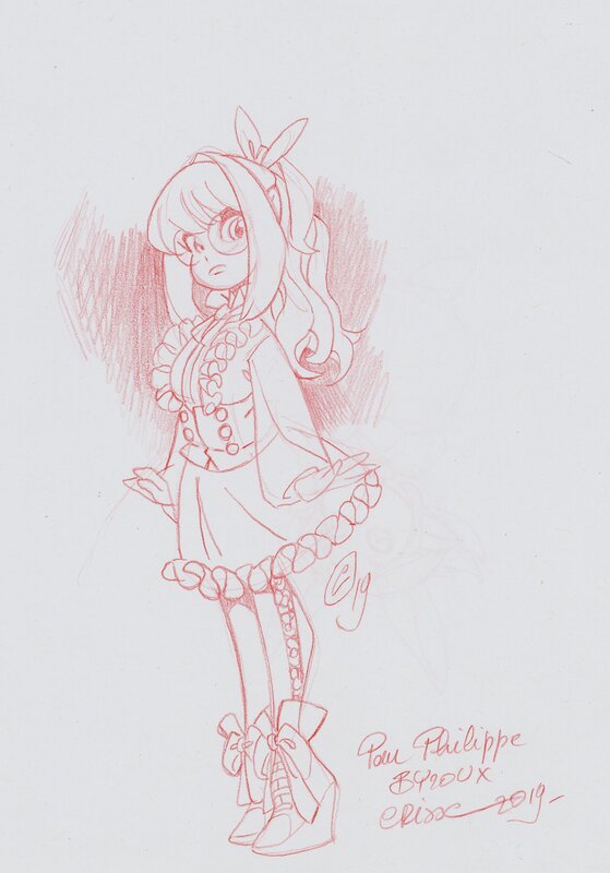 Crisse, Croquis (recherche inspiration manga) - Œuvre originale