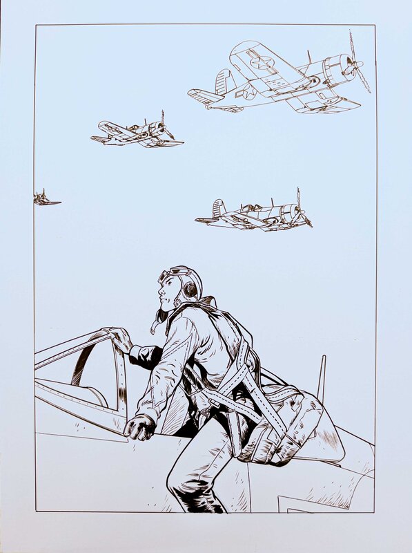 For sale - Alain Henriet, Dent d'Ours - ex-libris Tropica BD - Original Illustration