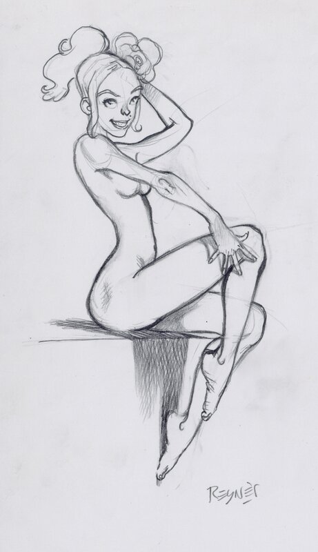 Mathieu Reynes, Croquis Banana Fight - Original art