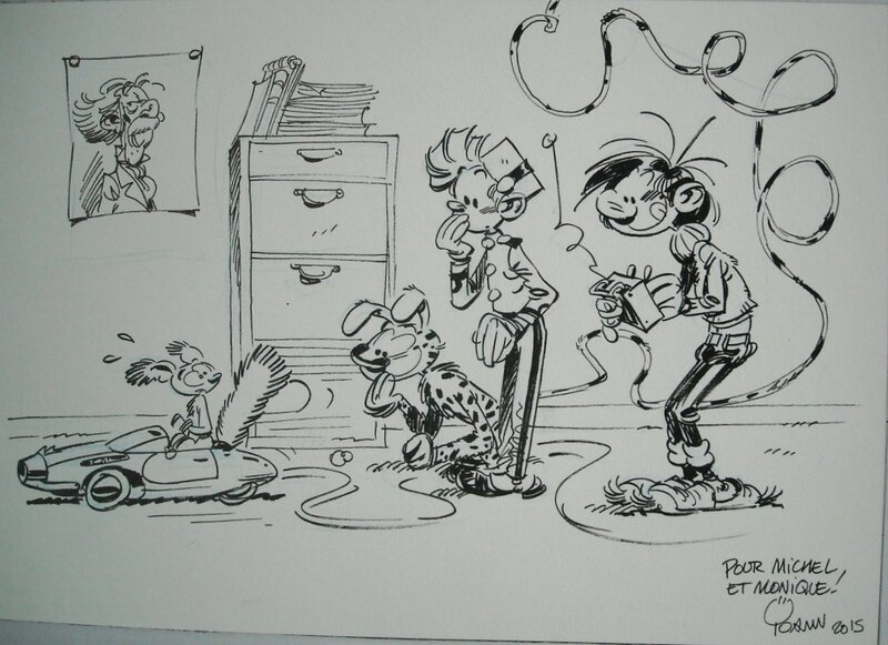 Spirou et Gaston par Yoann - Dédicace