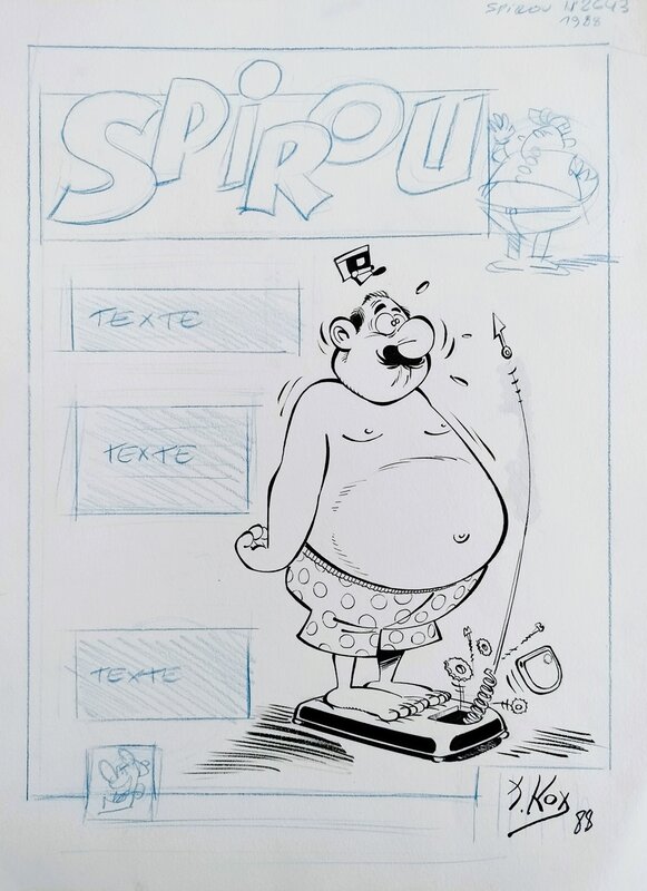 Daniël Kox, Agent 212 - Spirou 2643 - Couverture originale