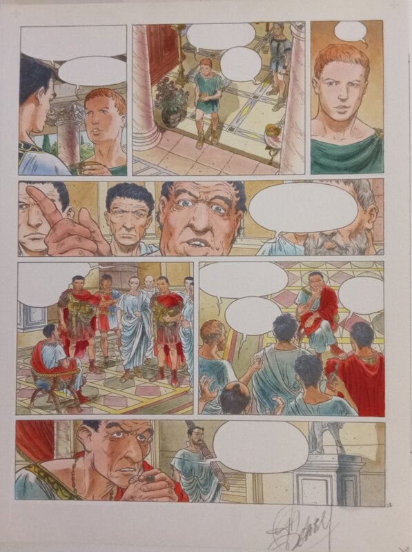 En vente - Philippe Delaby La pourpre et l'or - Planche originale