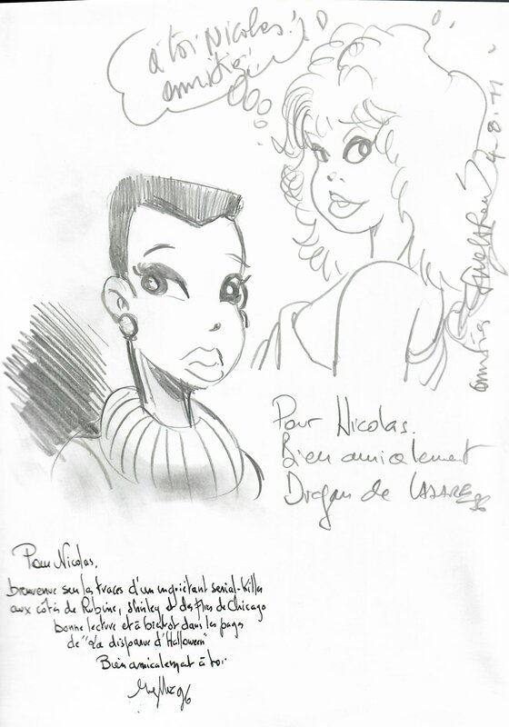 Rubine par François Walthéry, Dragan De Lazare, Mythic - Dédicace