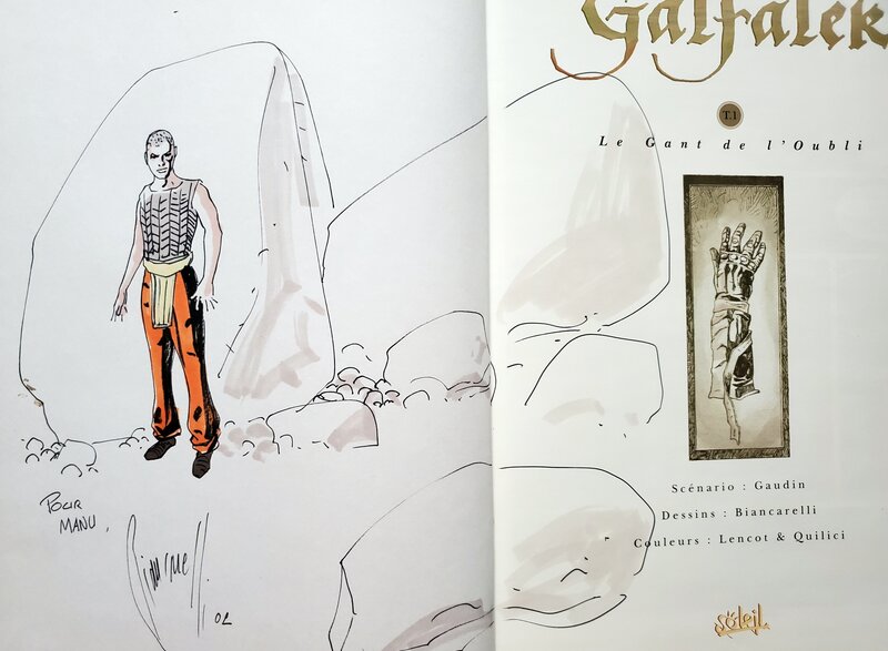 Franck Biancarelli, GALFALEK   T1 LE GANT DE L'OUBLI - Dédicace