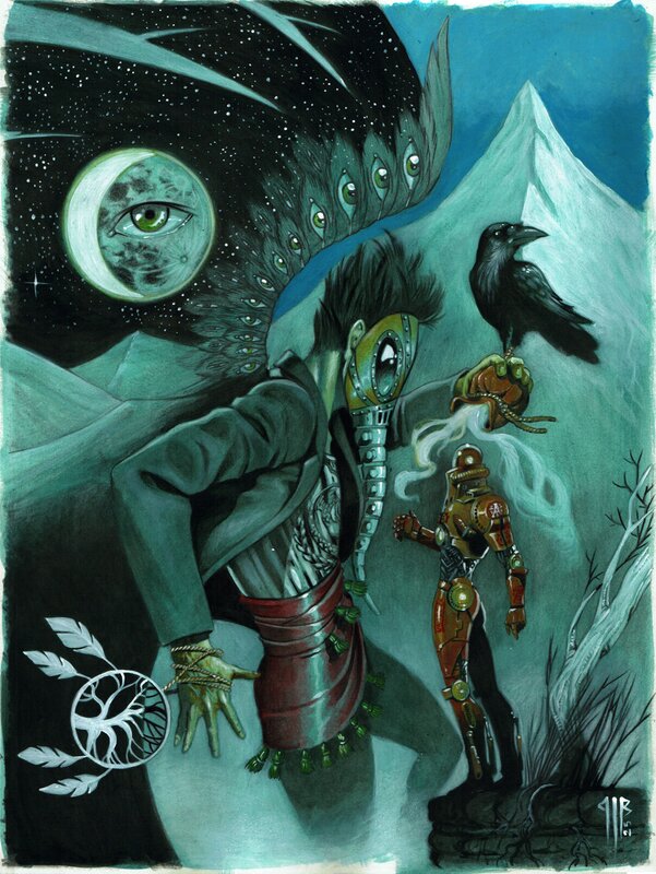 En vente - Philippe Bringel, Morpheus le rêve mécanique - Illustration originale