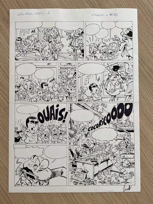 For sale - Fred Coicault, Pierre Veys, Planche Originale Les mini-stars - Comic Strip