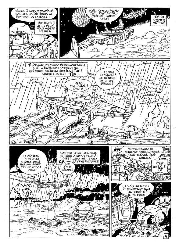 En vente - Marc Wasterlain, Planche Originale Tucker Planet Girls - Planche originale