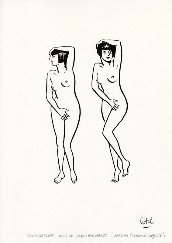 For sale - Catel, Kiki DE MONTPARNASSE – Édition spéciale – Illustration originale de couverture – R01 - Original Illustration