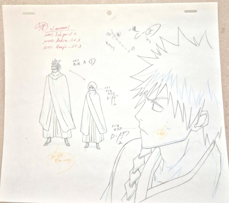 Tite Kubo Studio Pierrot, Crayonné ORIGINAL Bleach - Œuvre originale