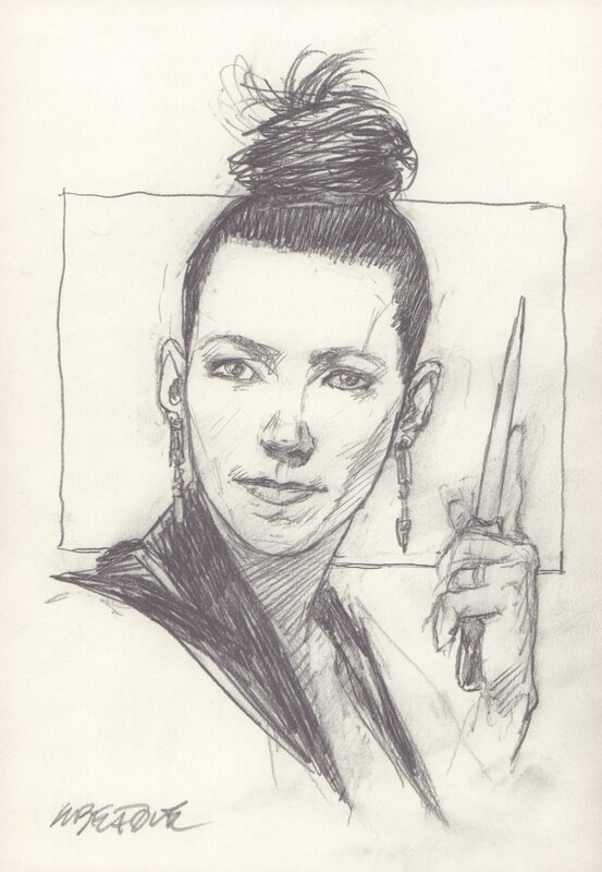 En vente - Tanino Liberatore, Portrait de femme 10 - Illustration originale