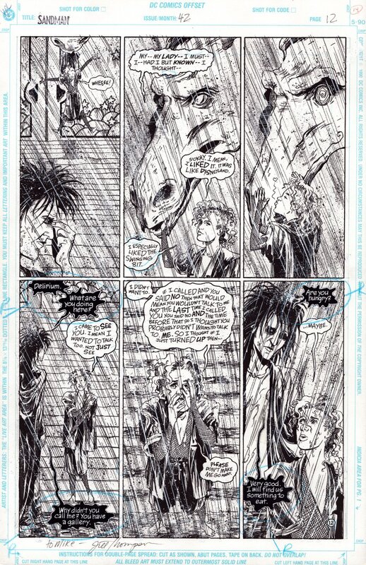 Jill Thompson, Vince Locke, Thompson: Sandman 42 page 12 - Planche originale