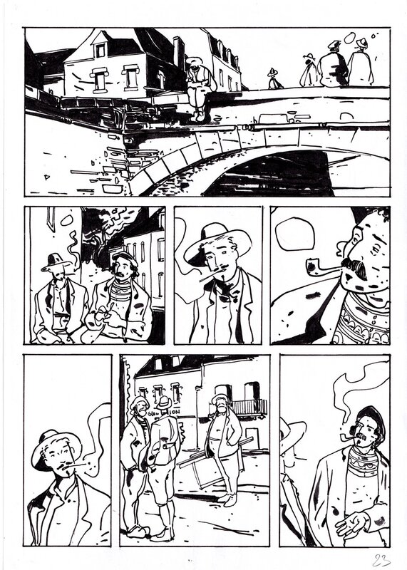 For sale - Bruno Le Floc'h, Paysage au chien rouge - Comic Strip