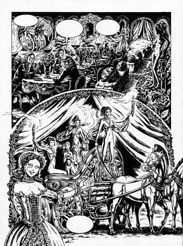 Raúlo Cáceres, Justine et Juliette De Sade - Planche originale