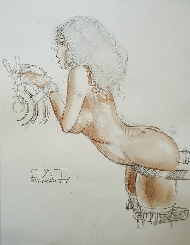 Patrizio Evangelisti, Illustration originale - Dédicace