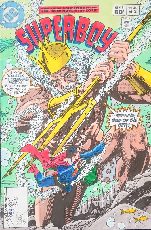 Gil Kane, Mise en couleur - Couverture Superboy #44 - DC Comics - Mise en couleur