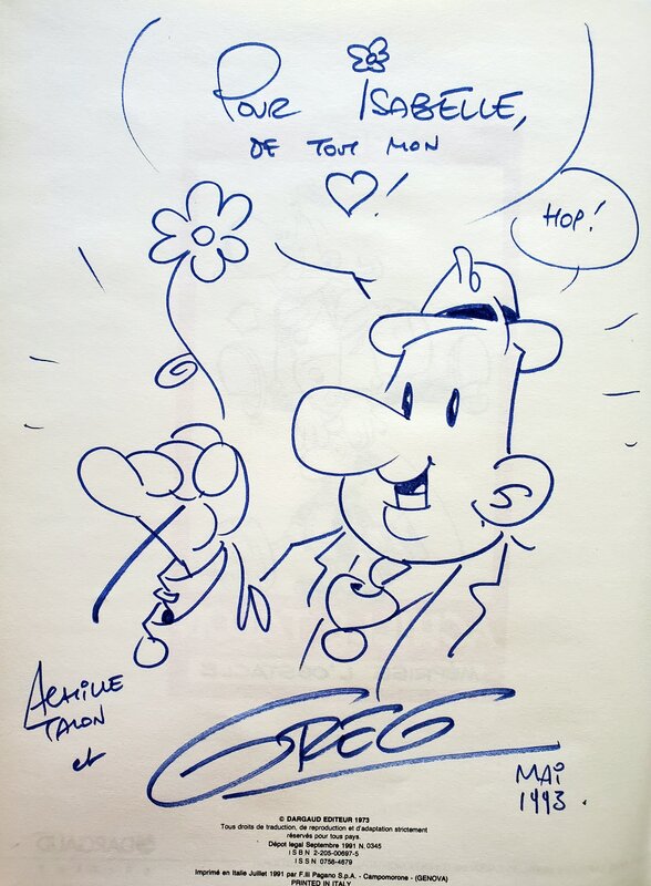 Greg, ACHILLE TALON    T8 MEPRISE L'OBSTACLE - Dédicace