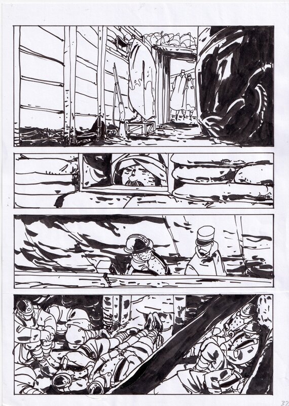En vente - Un après-midi d'été par Bruno Le Floc'h - Planche originale