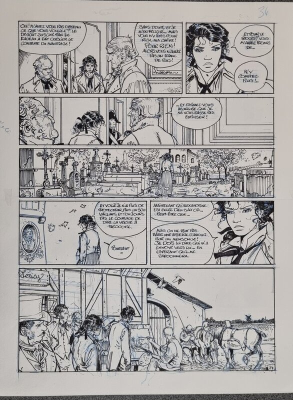En vente - Gilles Mezzomo, Frank Giroud, Les grands peintres - Gericault - Planche originale